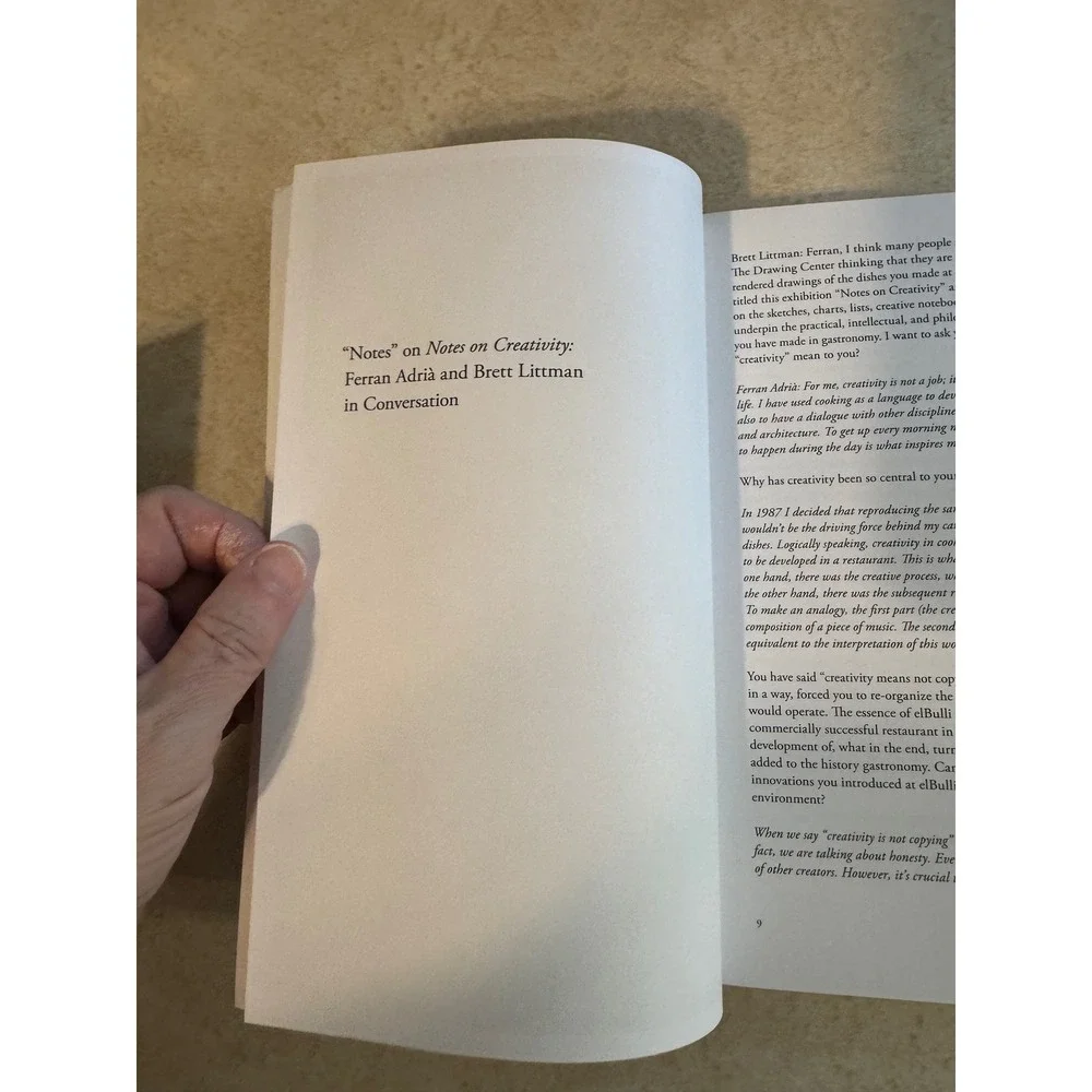 Ferran Adria Notes on Creativity Drawing Papers 110 The Drawing Center Book